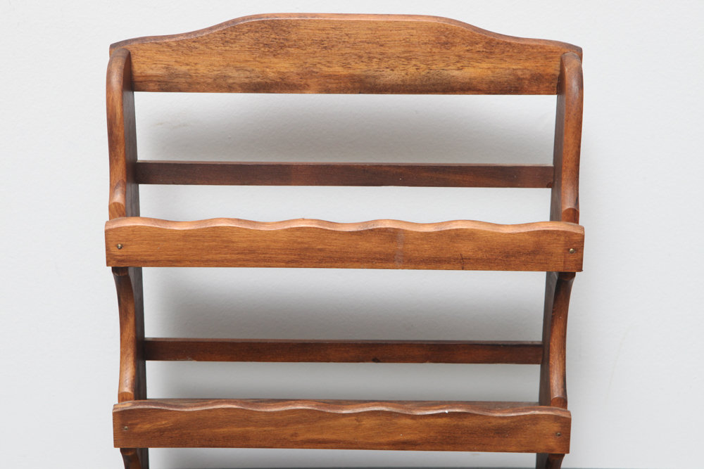 Vintage Wooden Wall Mounted Rack