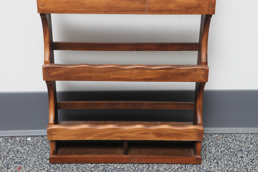 Vintage Wooden Wall Mounted Rack