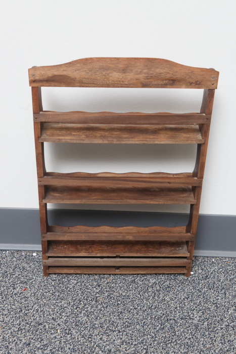 Vintage Wooden Wall Mounted Rack