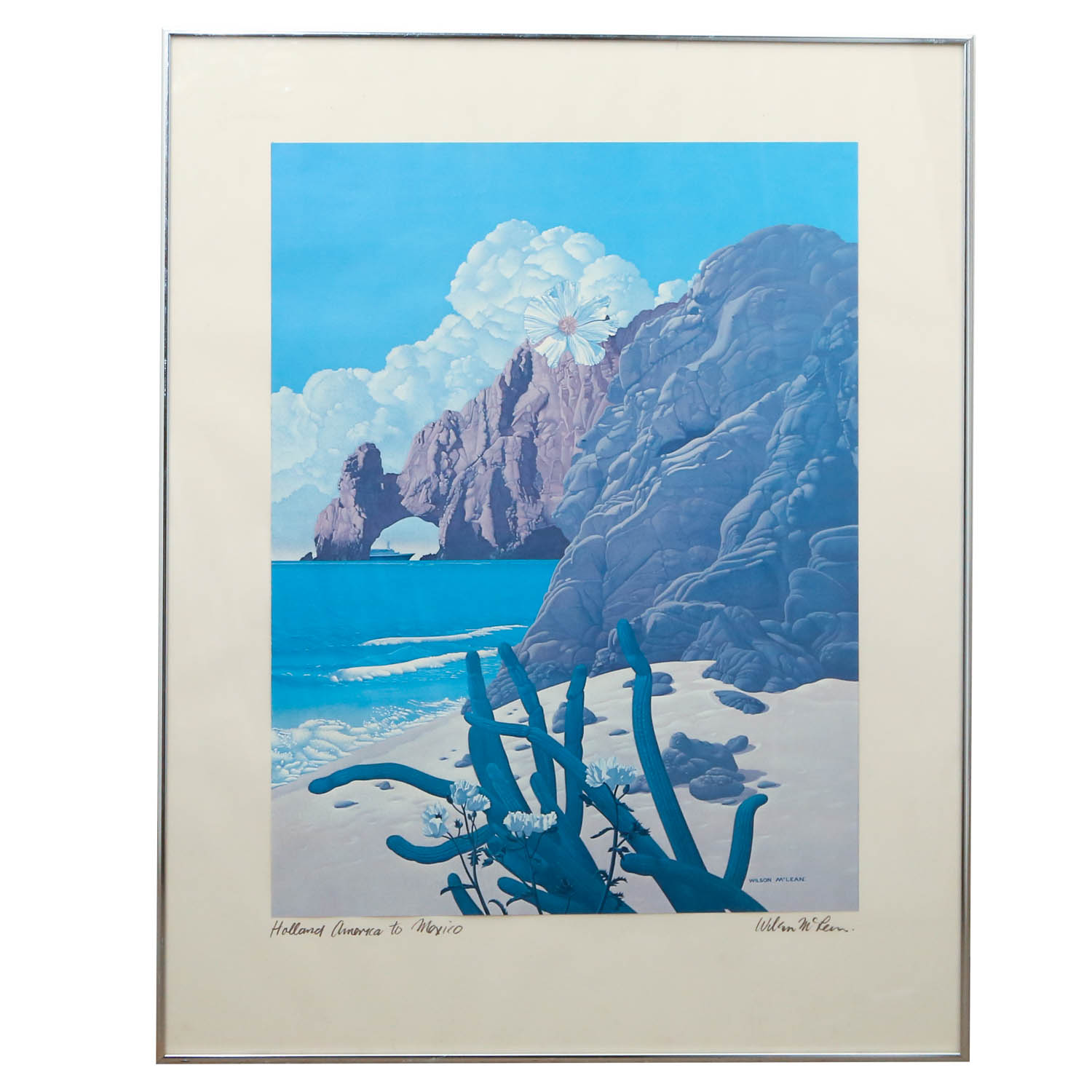 Wilson McLean	 "Holland America to Mexico" Signed Offset Lithograph