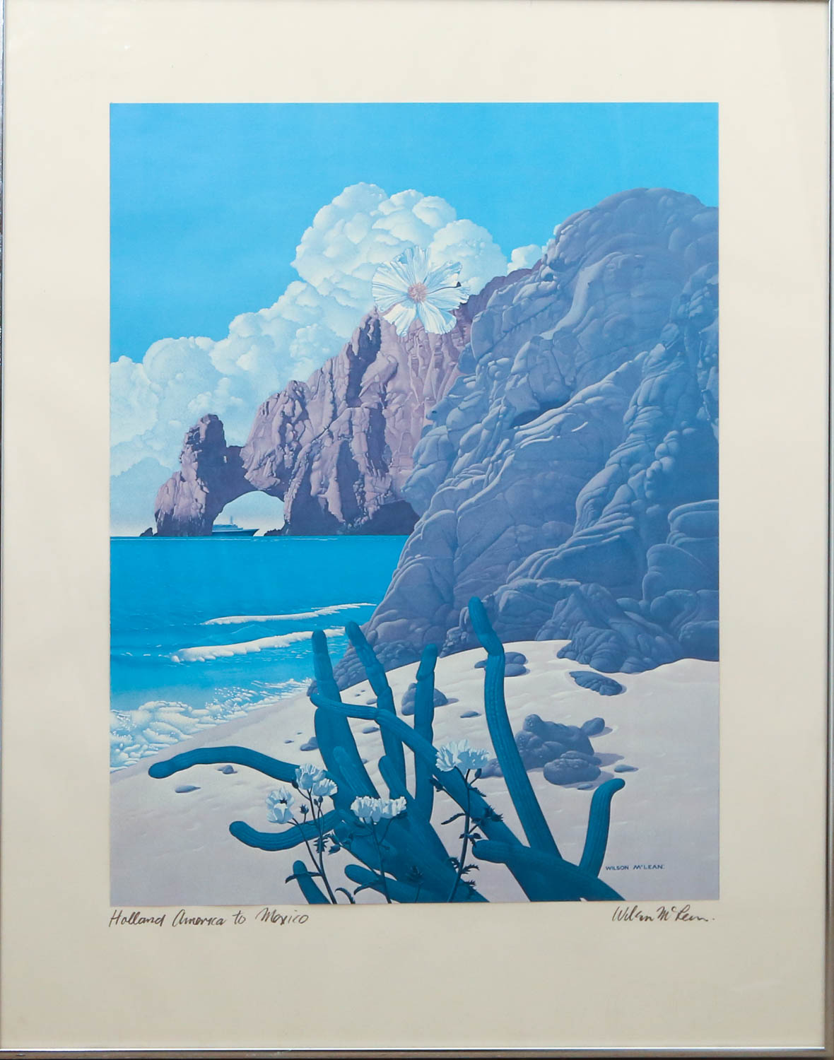 Wilson McLean	 "Holland America to Mexico" Signed Offset Lithograph