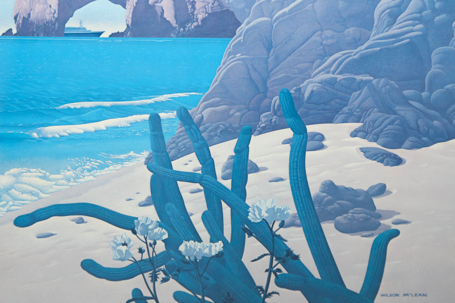 Wilson McLean	 "Holland America to Mexico" Signed Offset Lithograph