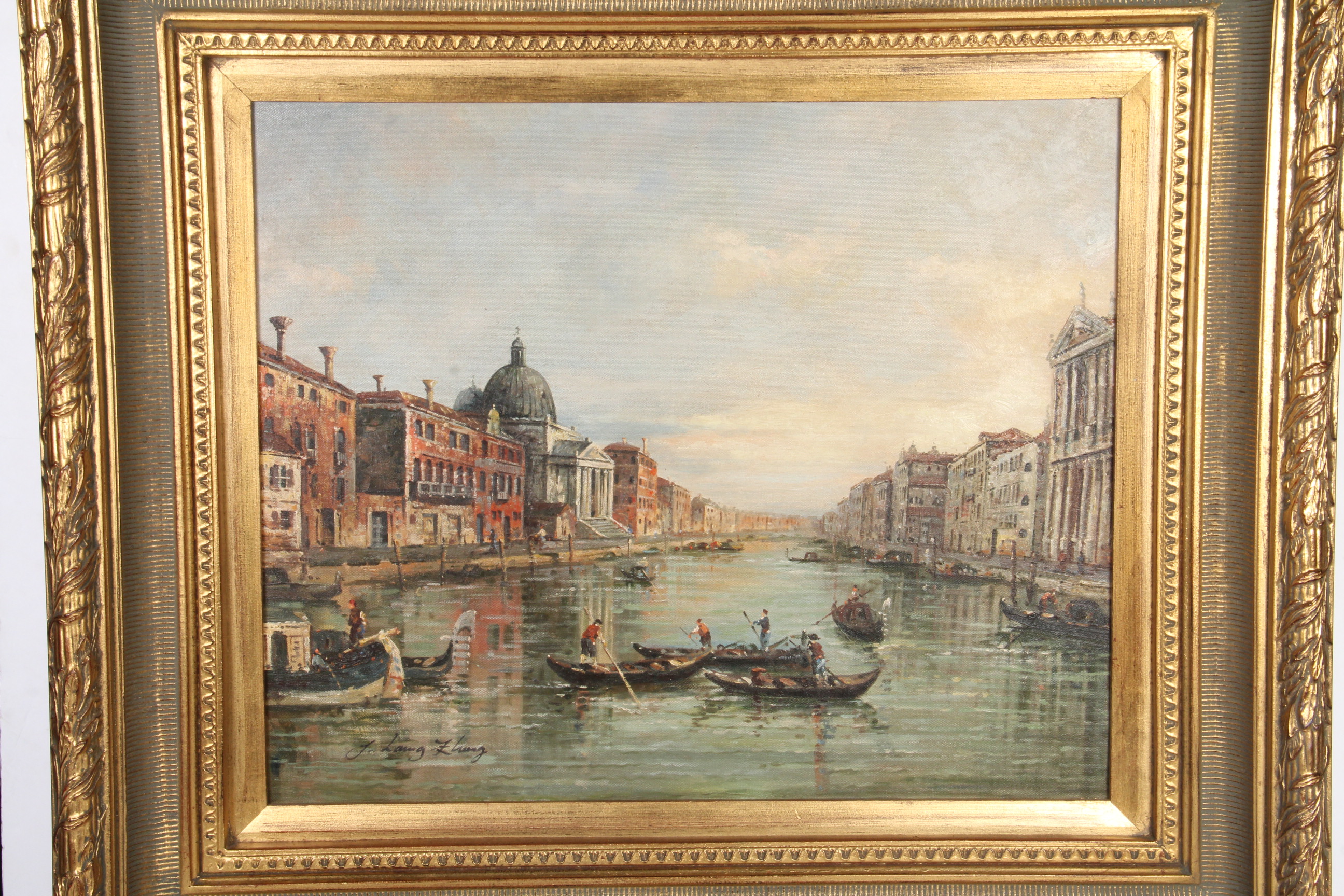 Reproduction Oil Painting of the canals of Venice by J. Lang Zhang