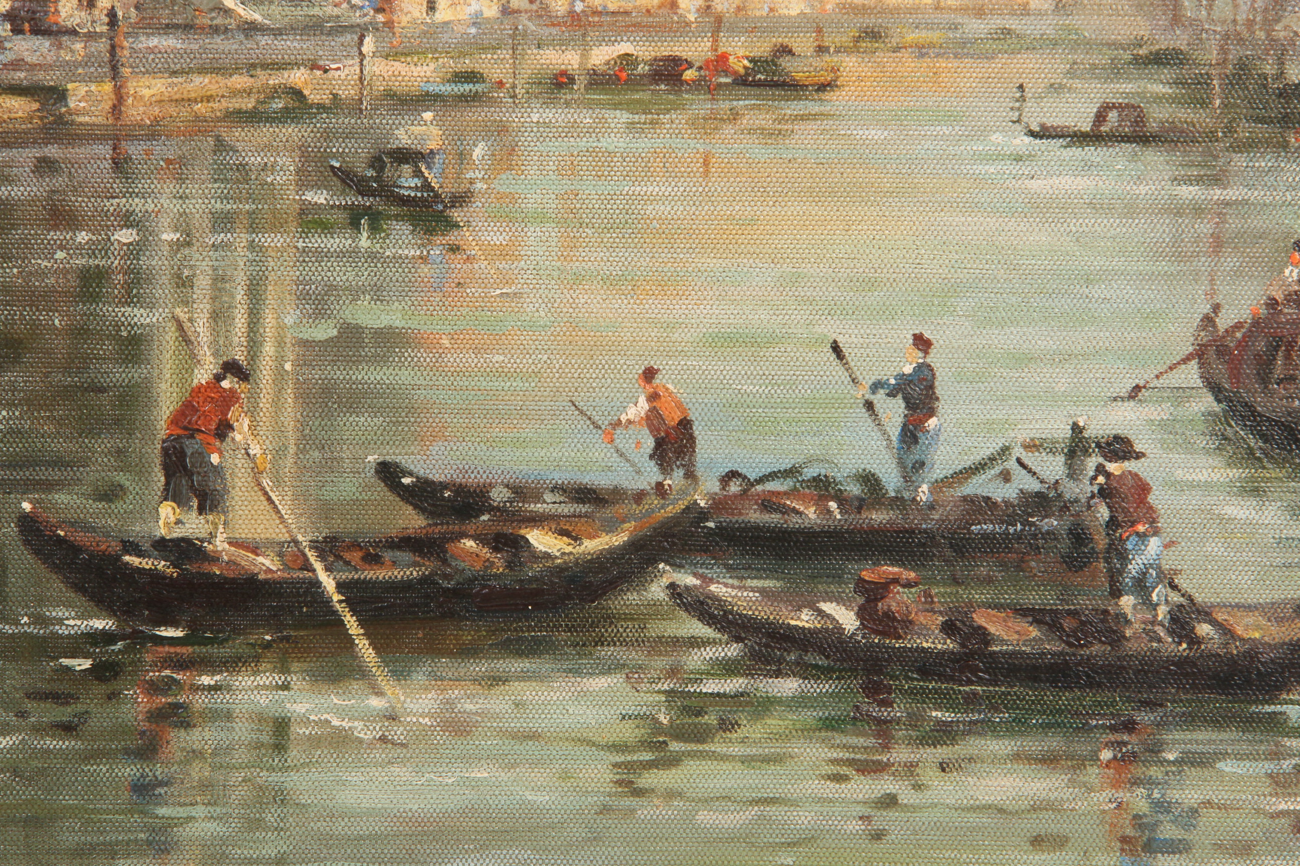 Reproduction Oil Painting of the canals of Venice by J. Lang Zhang