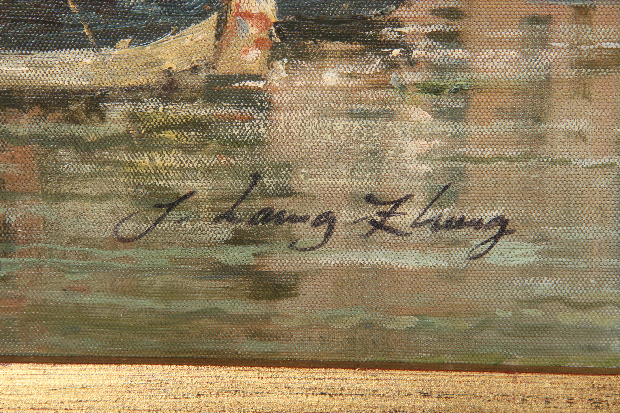 Reproduction Oil Painting of the canals of Venice by J. Lang Zhang