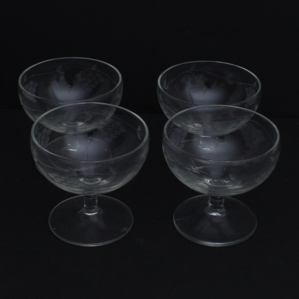 Vintage Etched Dessert Dishes