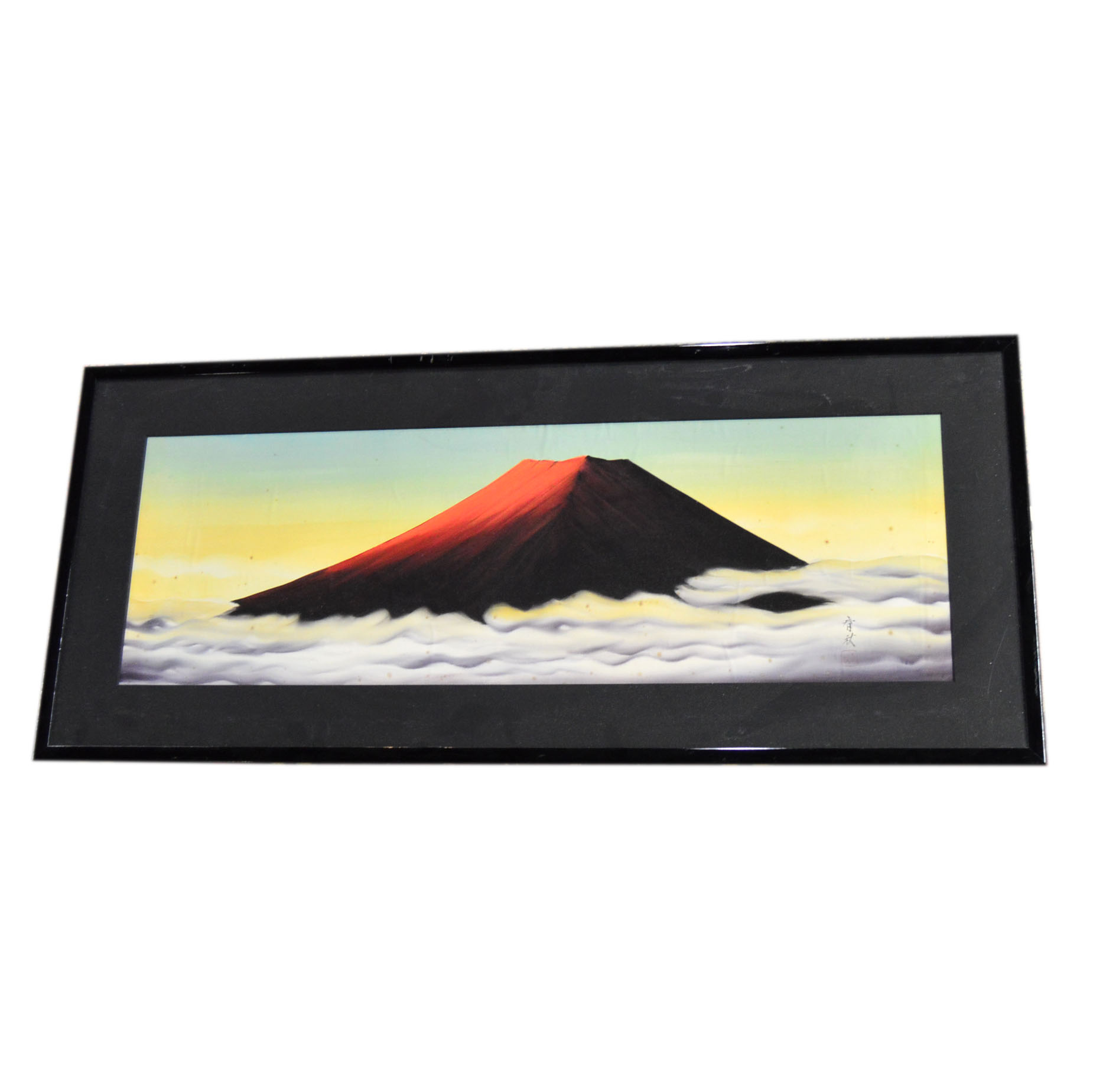 Yokoyama Misao Original Gouache "Aka-Fuji"