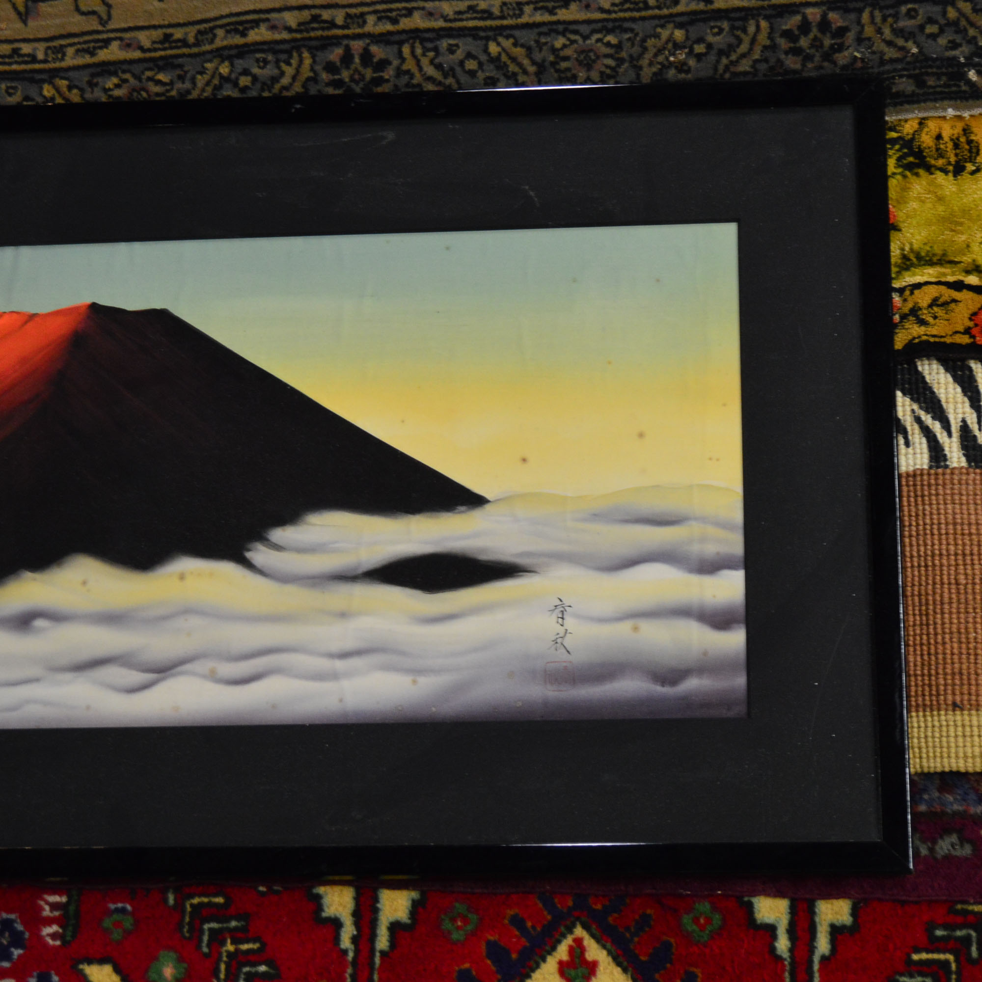 Yokoyama Misao Original Gouache "Aka-Fuji"