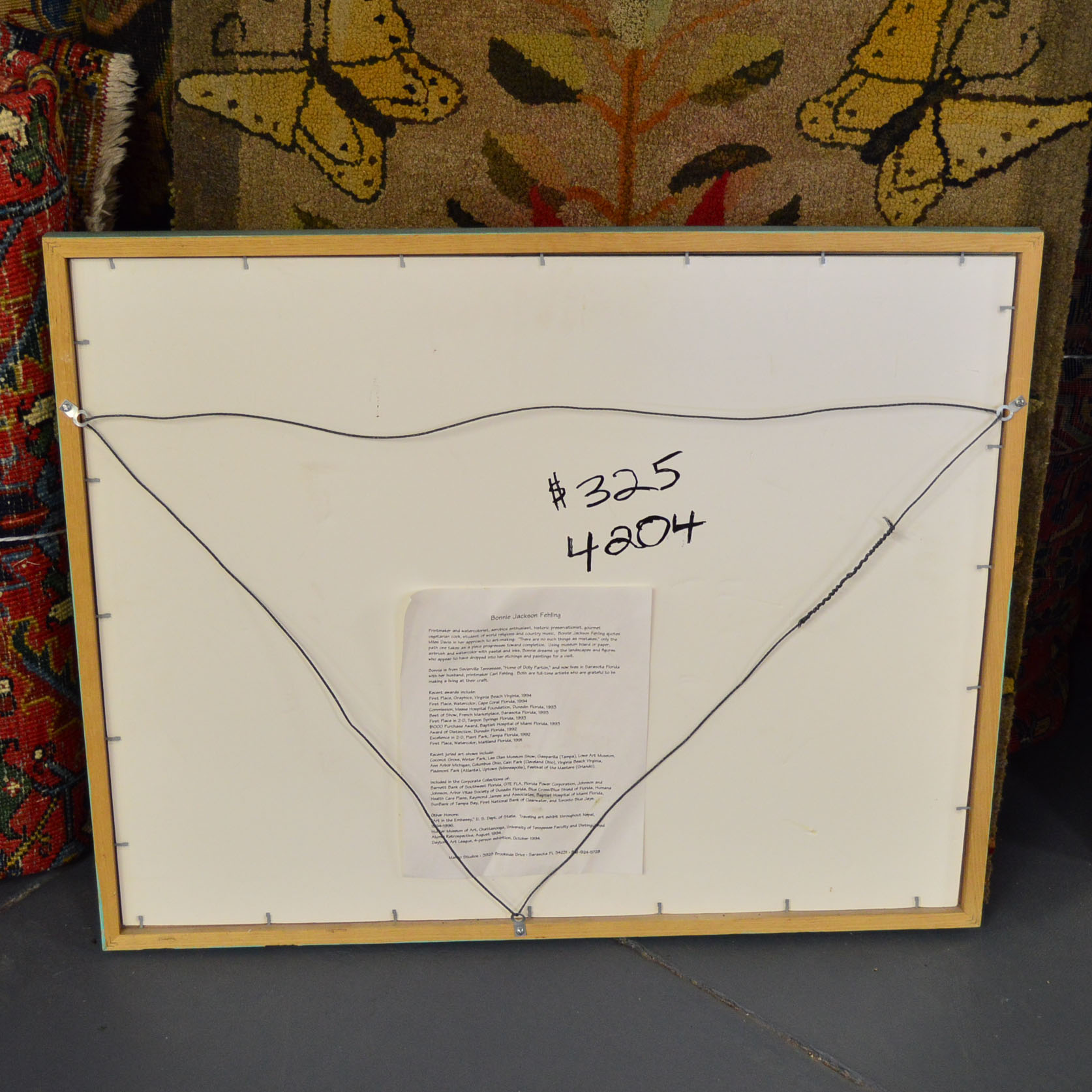 Framed Limited Edition Print By Bonnie Jackson Fehling "In The Crescent Smile Of An Island Swing"