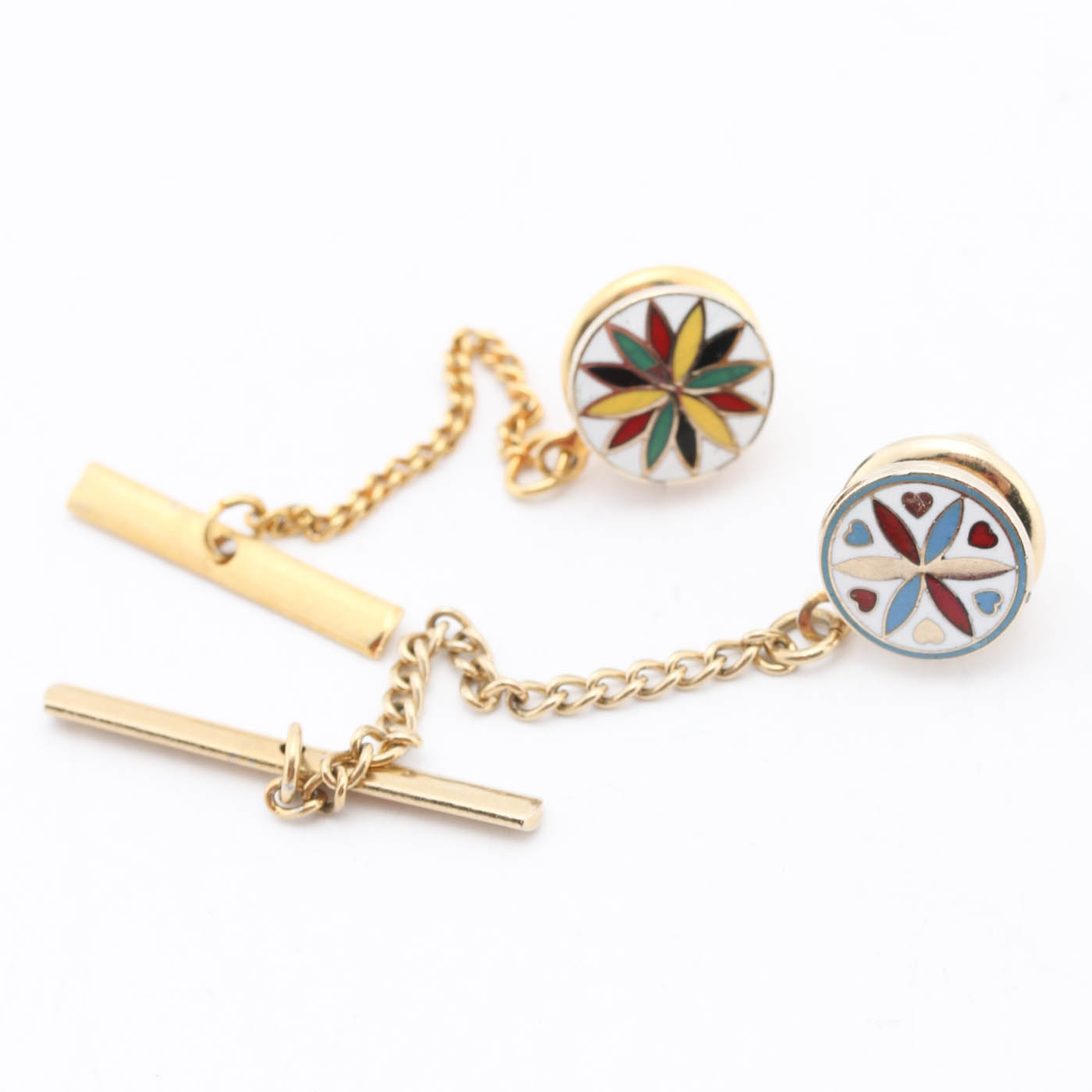 Enameled Tie Tacks