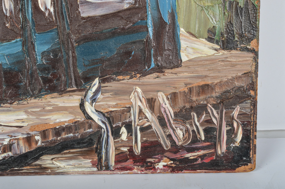 Signed Original Leo Schwarz-Abrys Oil on Board