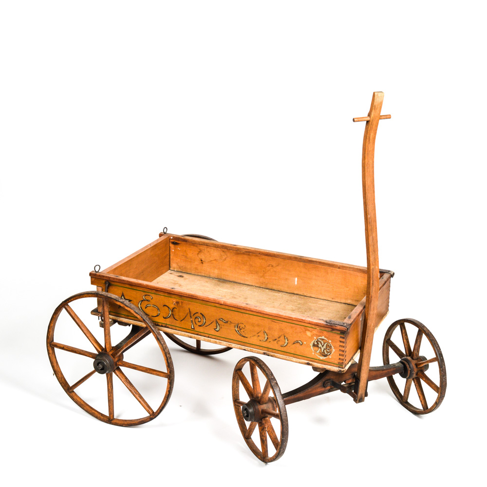 Circa 1890 Antique Wooden Express Wagon