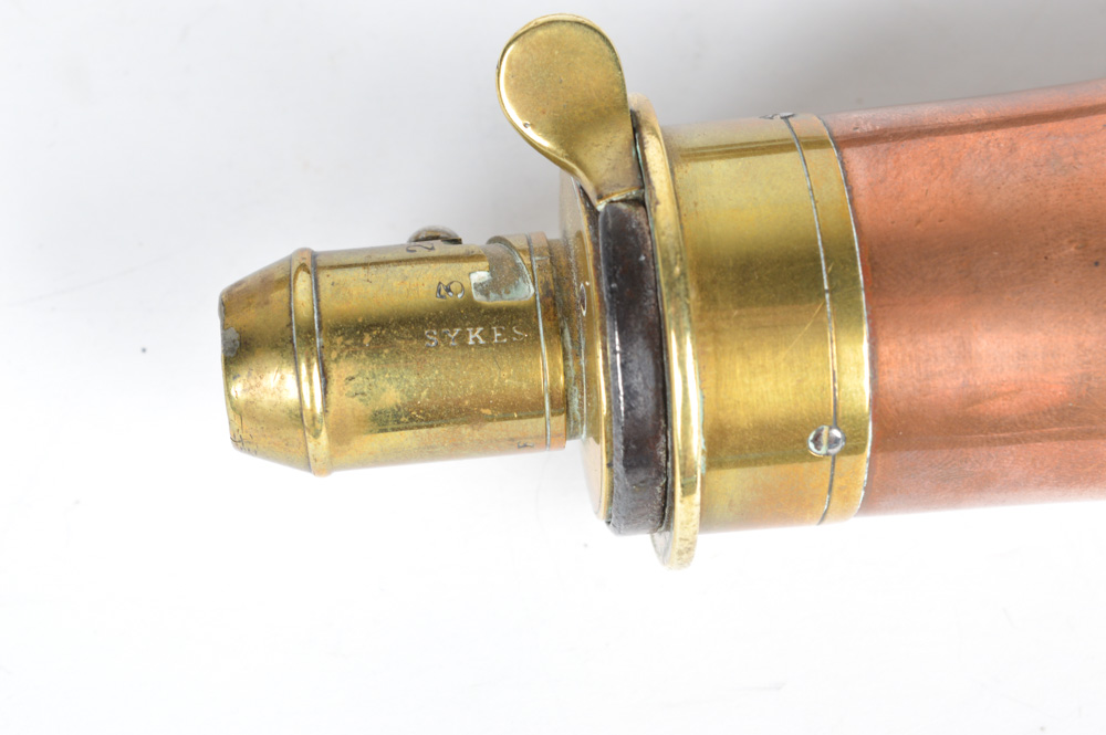 Vintage Sykes Powder Flask and Antique Powder Horns