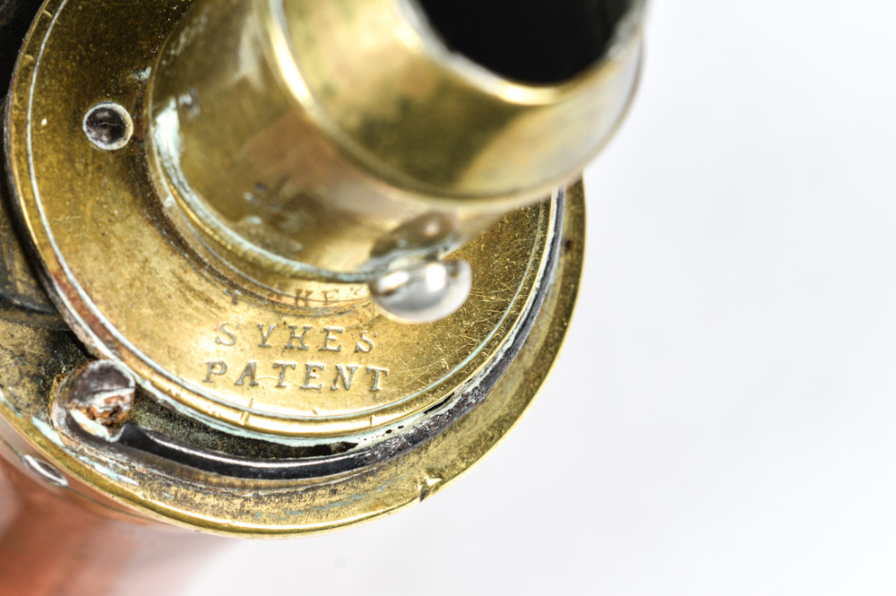 Vintage Sykes Powder Flask and Antique Powder Horns