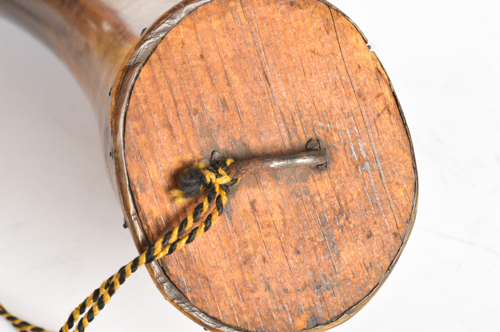 Vintage Sykes Powder Flask and Antique Powder Horns