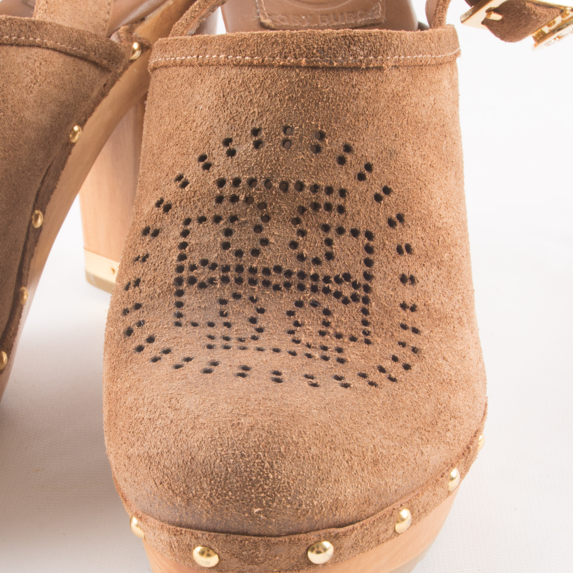 Tory Burch Platform Suede Clogs