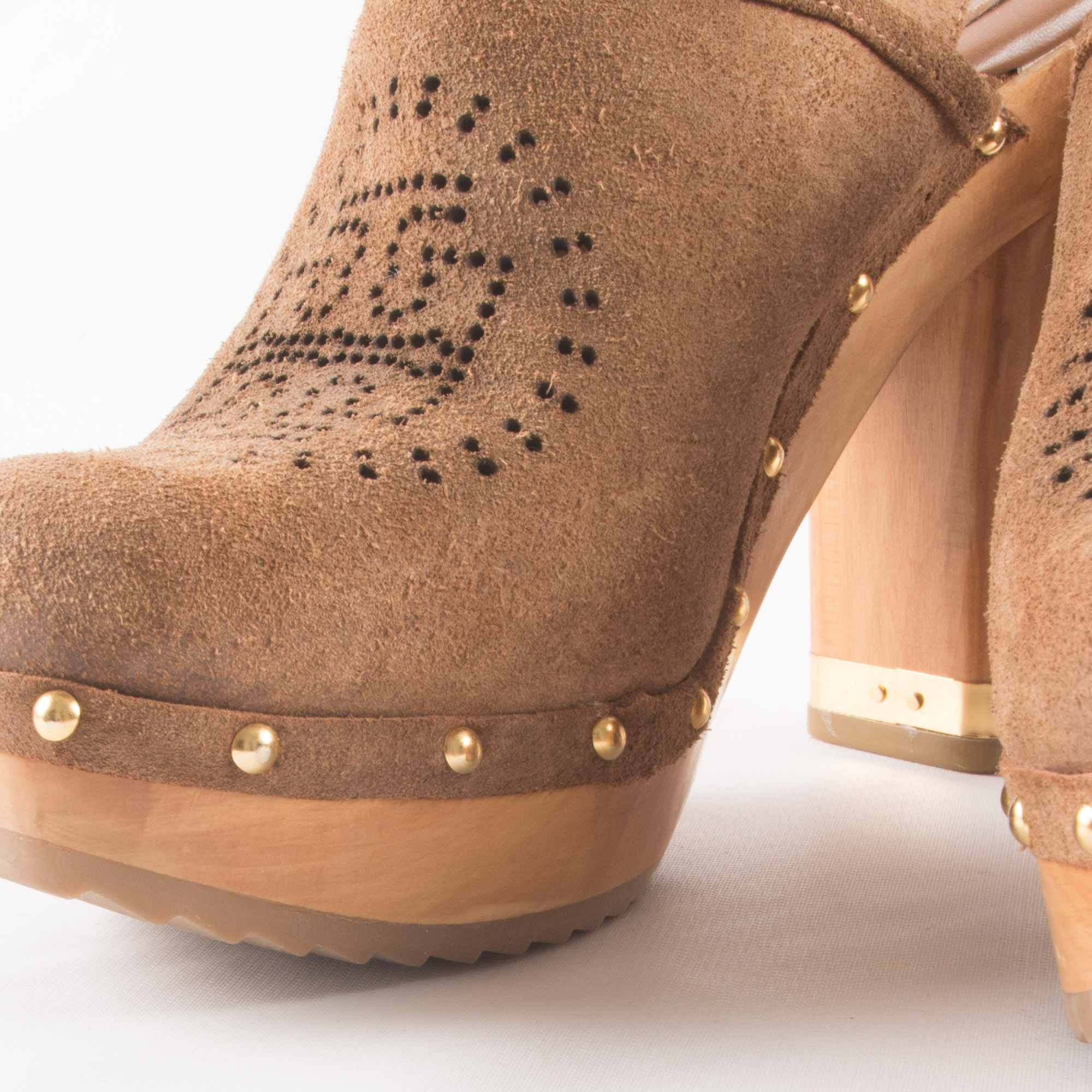 Tory Burch Platform Suede Clogs