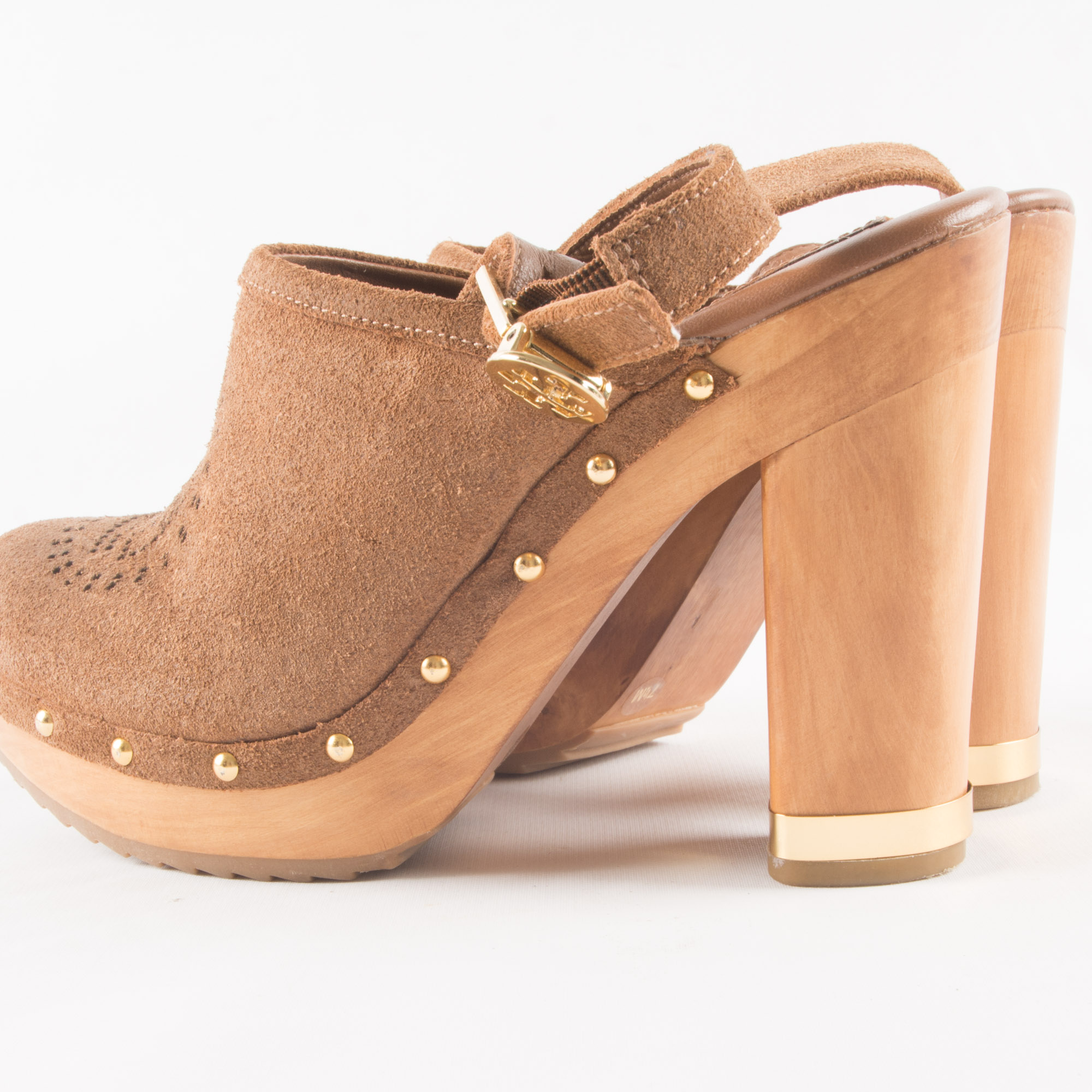 Tory Burch Platform Suede Clogs