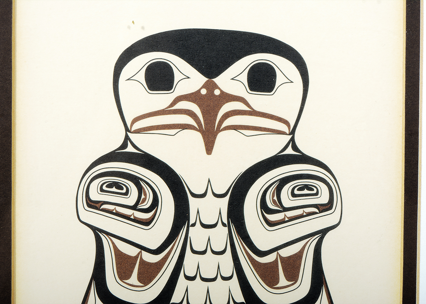 Clarence Mills Silkscreen "Haida Owl"