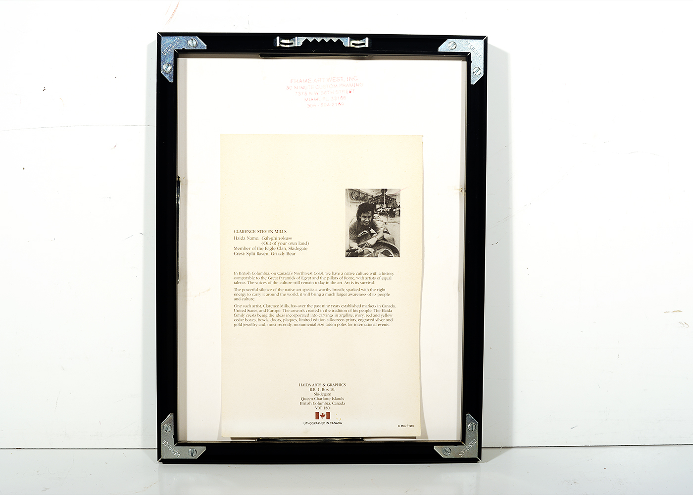 Clarence Mills Silkscreen "Haida Owl"