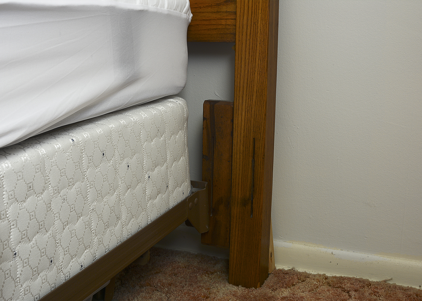 Vintage Oak Queen Sized Headboard and Frame