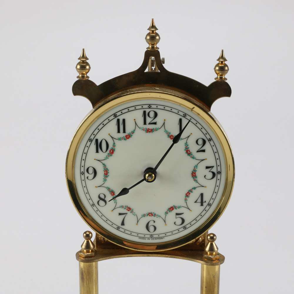 Kieninger and Obergfell Clock with Glass Cloche