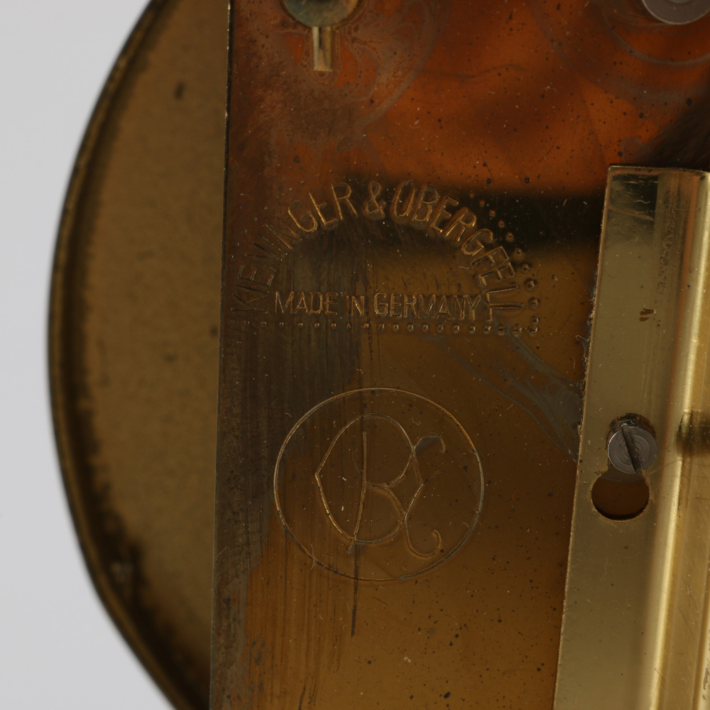 Kieninger and Obergfell Clock with Glass Cloche