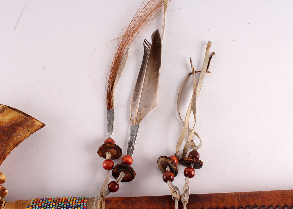 Native American Indian Ornamental Jaw Bone Tomahawk