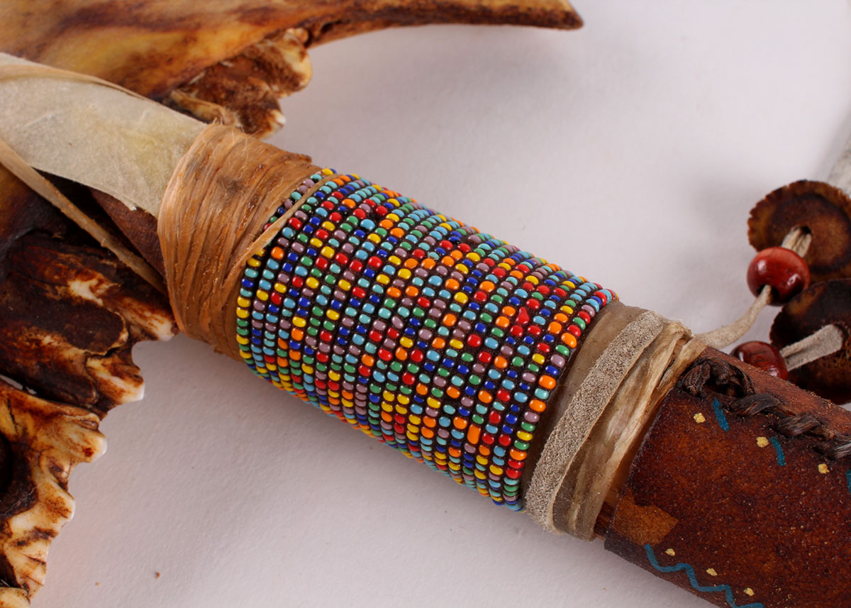 Native American Indian Ornamental Jaw Bone Tomahawk