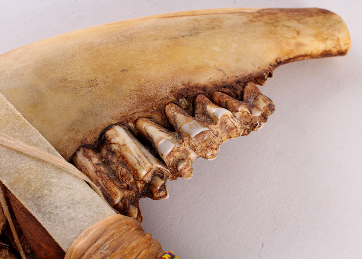 Native American Indian Ornamental Jaw Bone Tomahawk