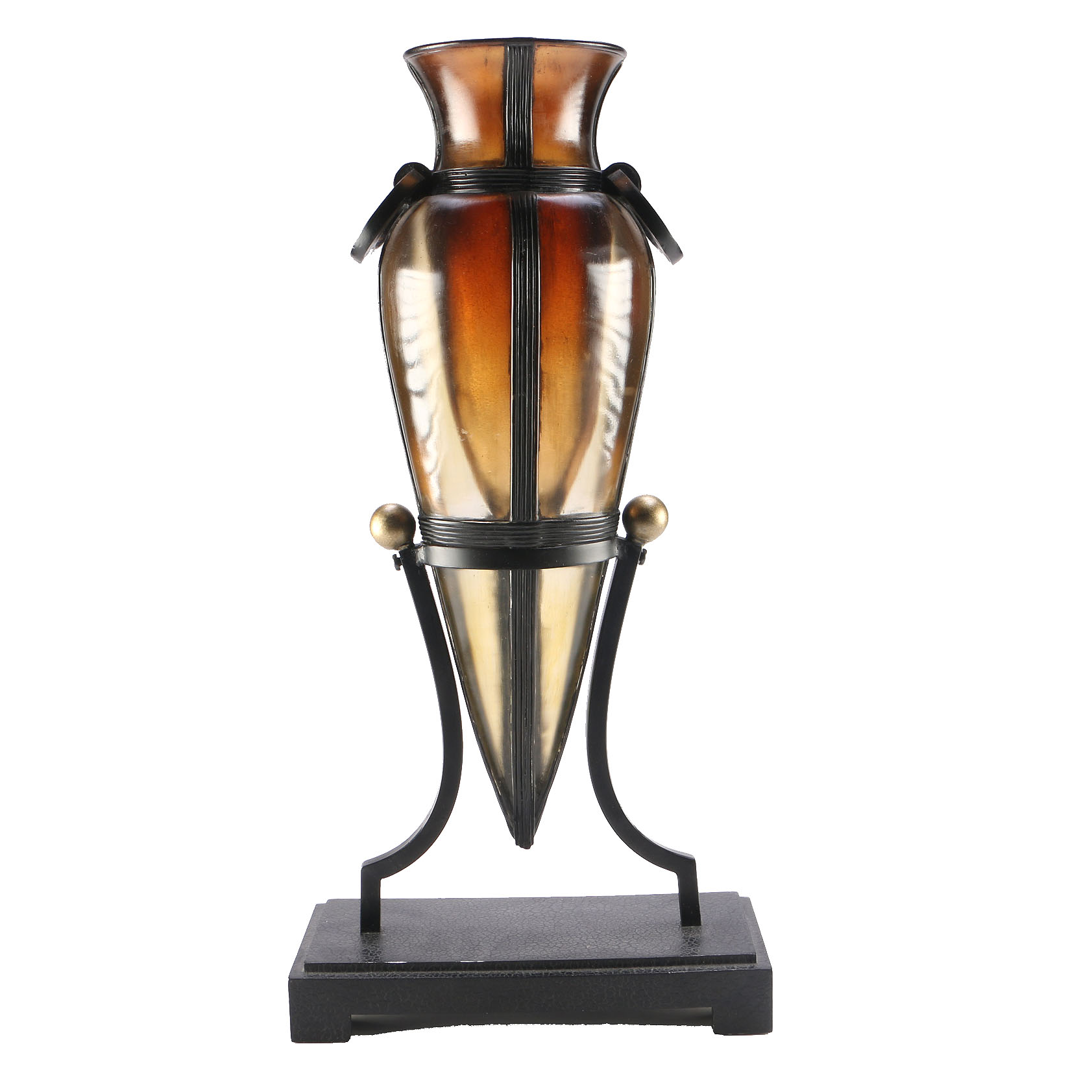 Translucent Resin Amphora Vase With Stand