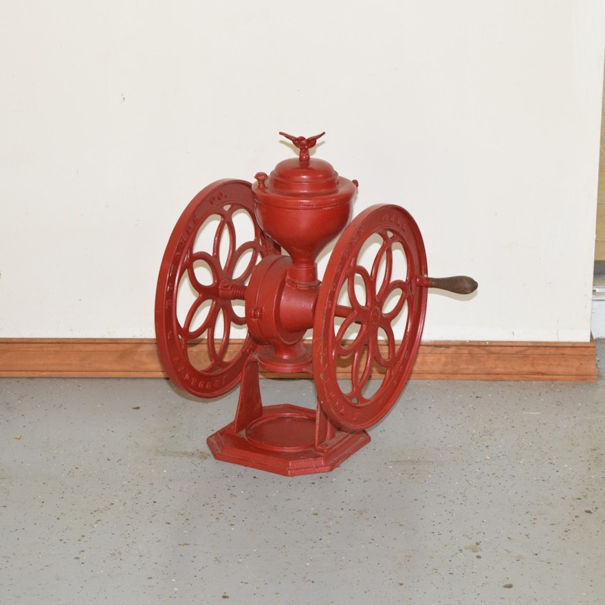 Antique Elgin National Cast Iron Coffee Grinder