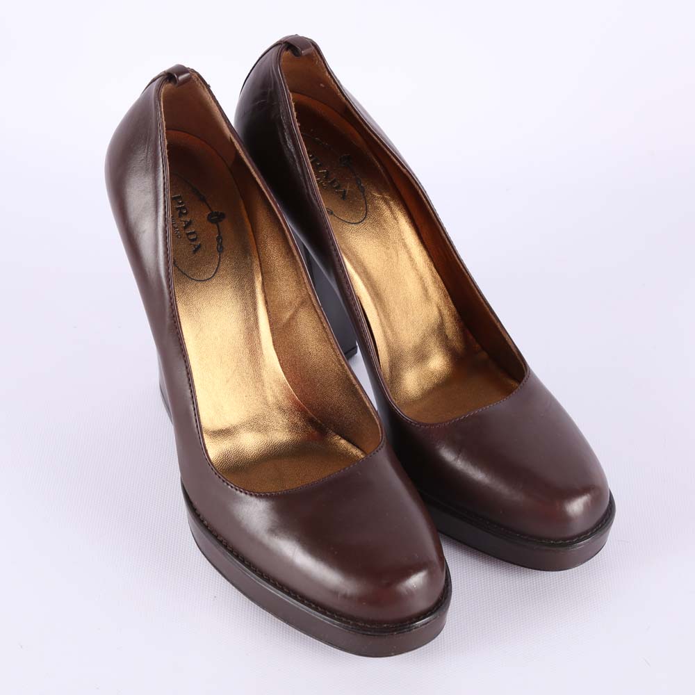 Prada Leather Platforms