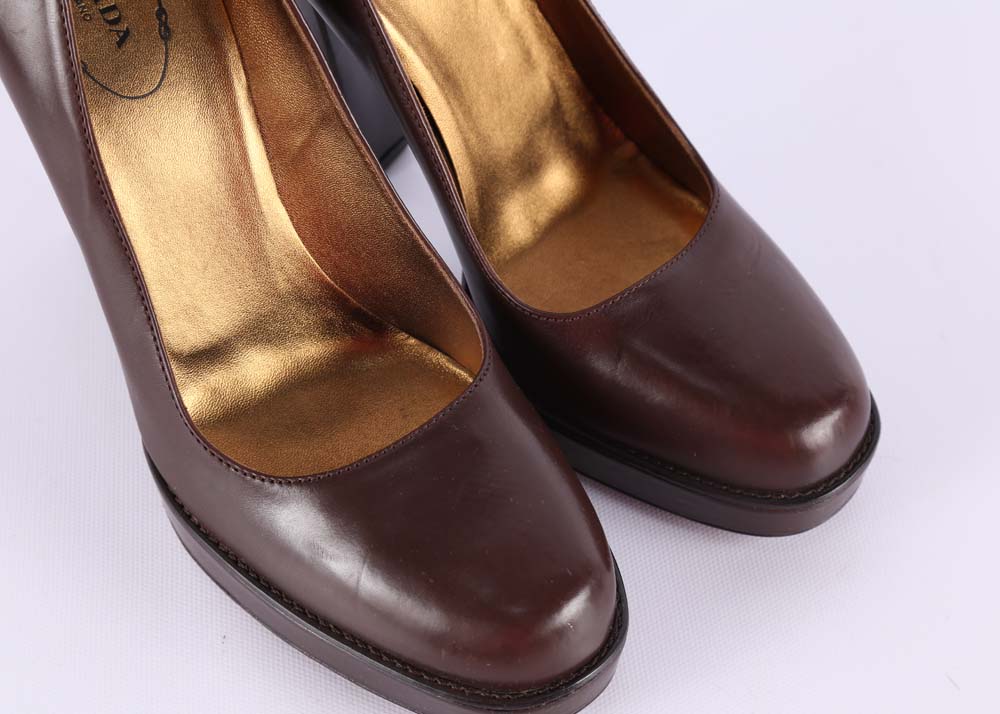 Prada Leather Platforms