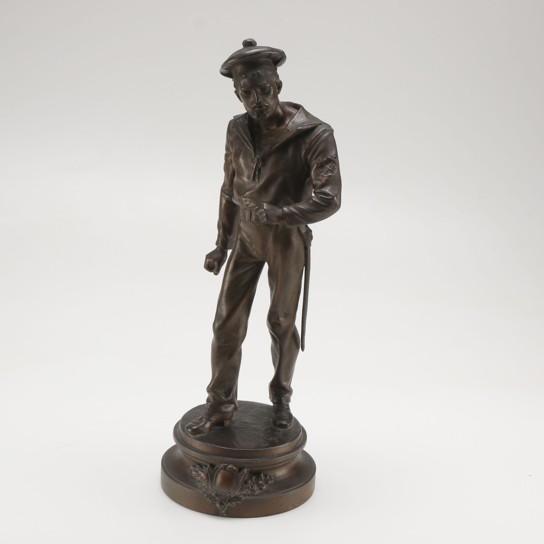 Anatole Jean Guillot Bronze Statue of a Sailor