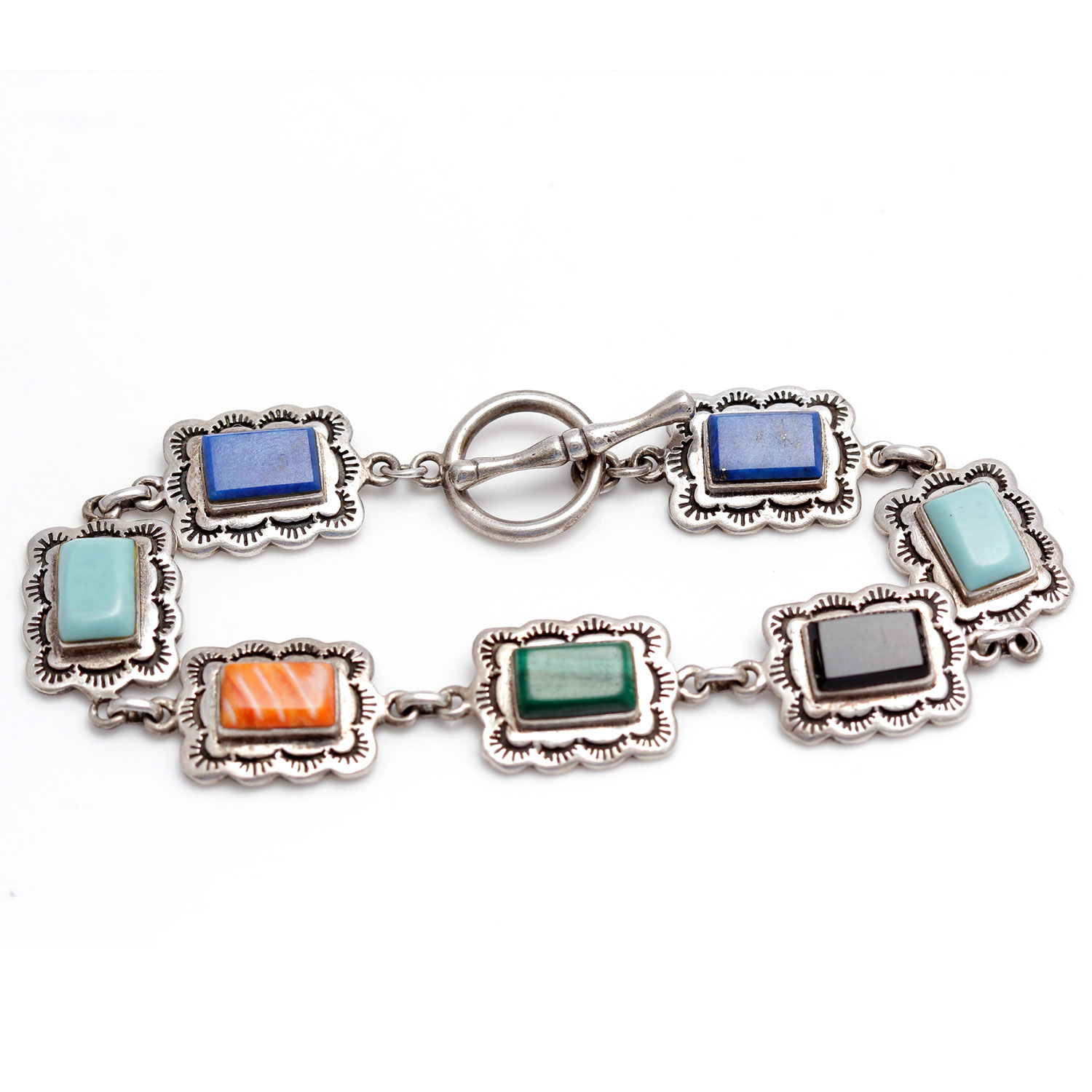 Sterling Silver Multi-Stone Bracelet