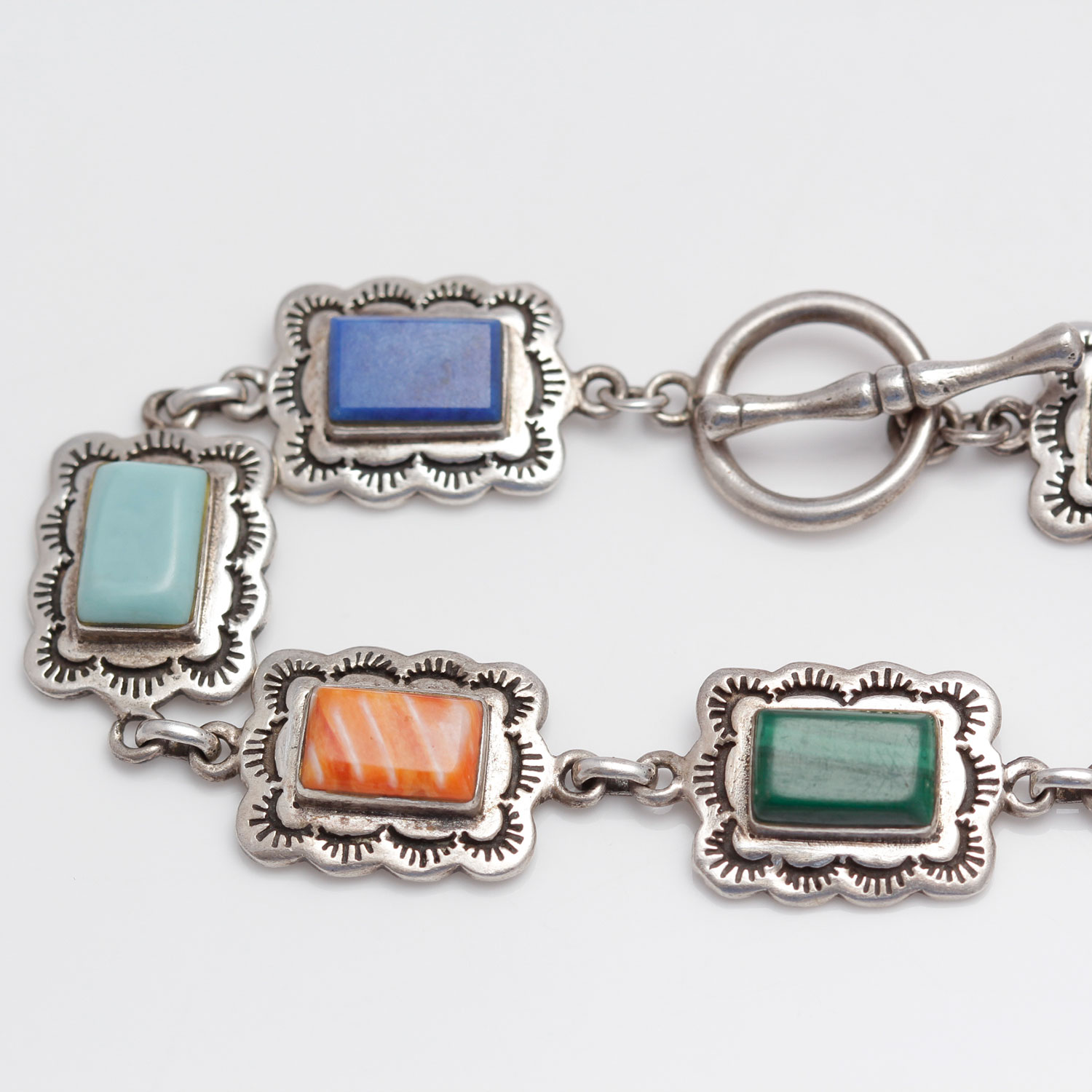 Sterling Silver Multi-Stone Bracelet