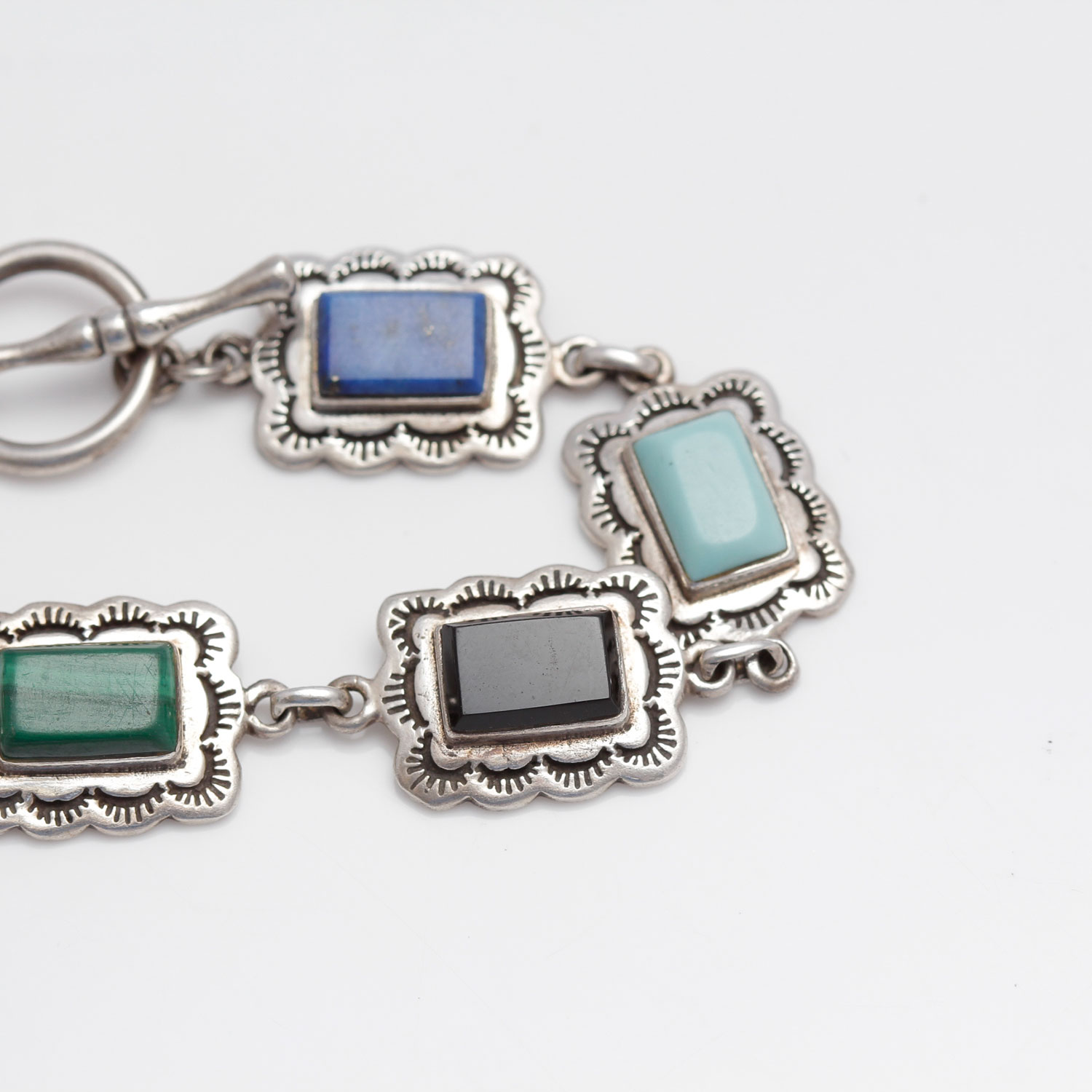Sterling Silver Multi-Stone Bracelet