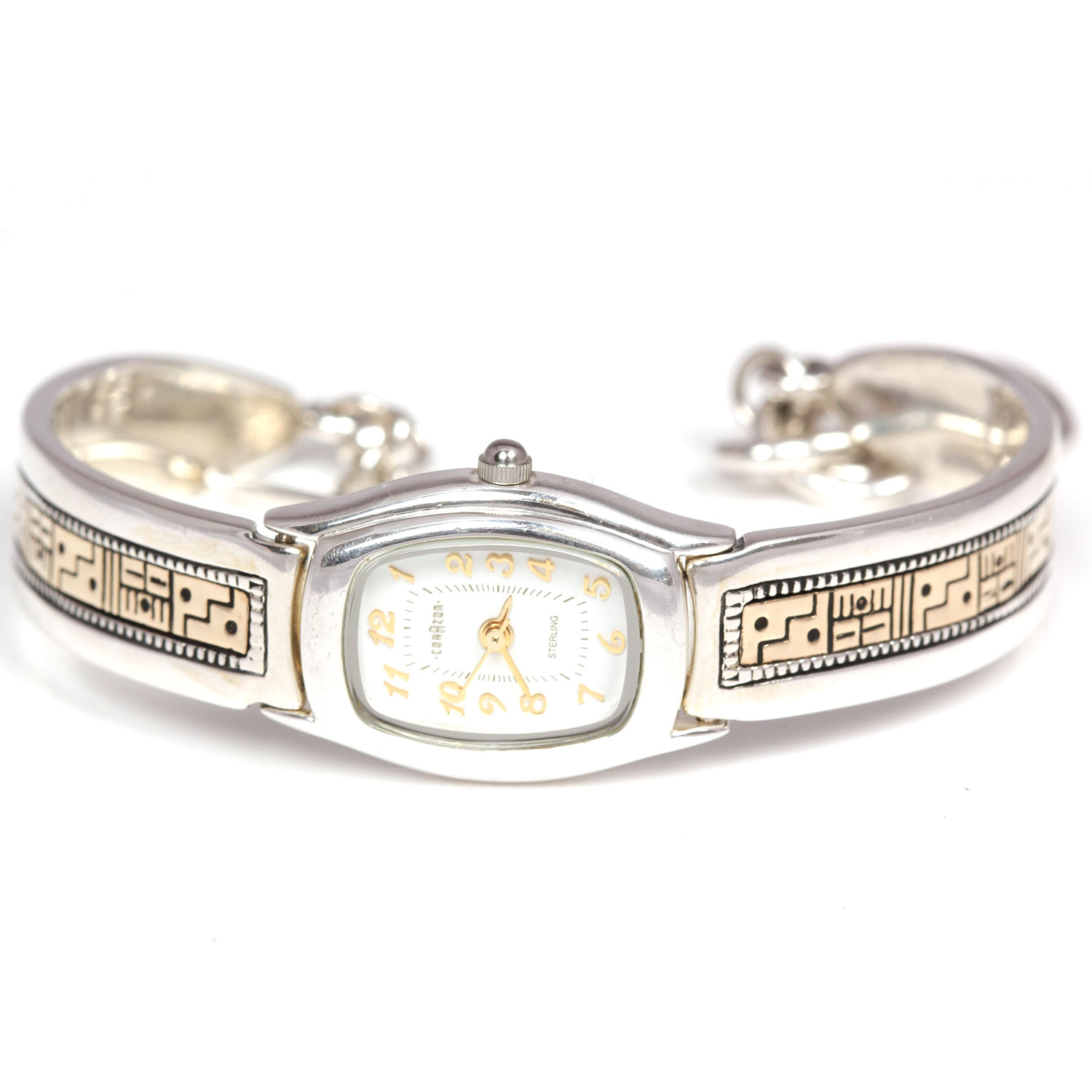 RMT Sterling Silver Corazon Watch with 14K Gold Inlay