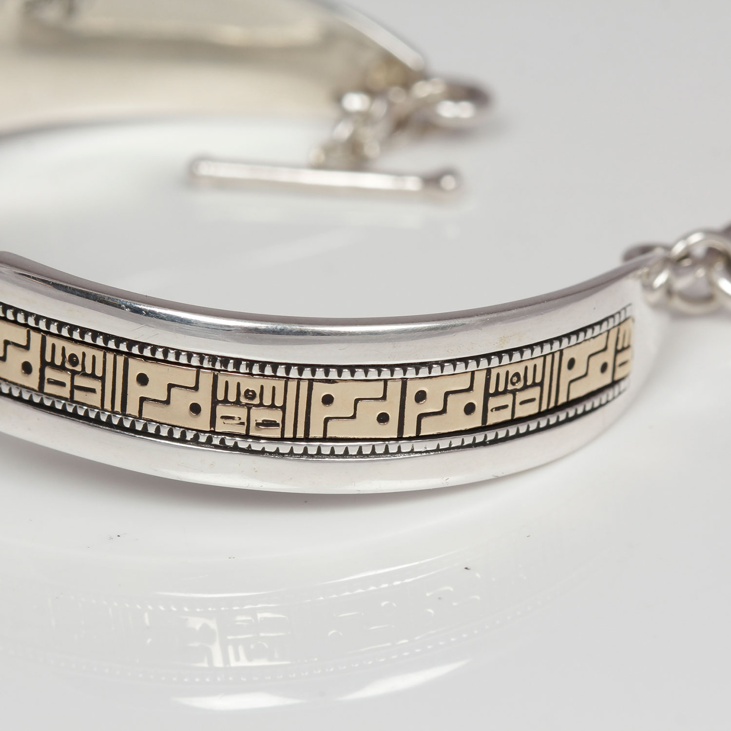 RMT Sterling Silver Corazon Watch with 14K Gold Inlay