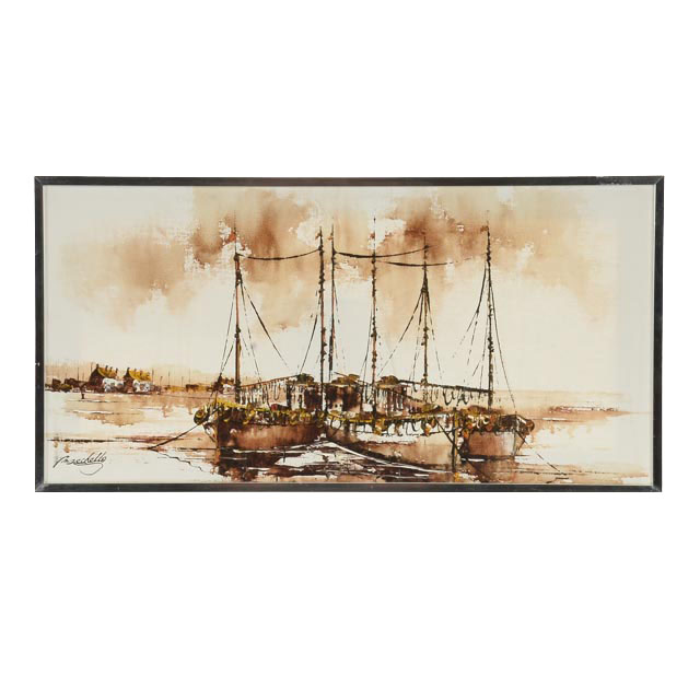 Adriano Marcello Signed Oil Painting on Canvas