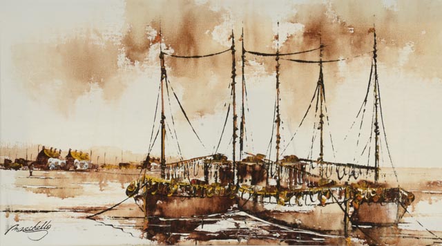 Adriano Marcello Signed Oil Painting on Canvas