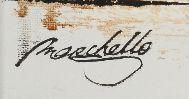 Adriano Marcello Signed Oil Painting on Canvas