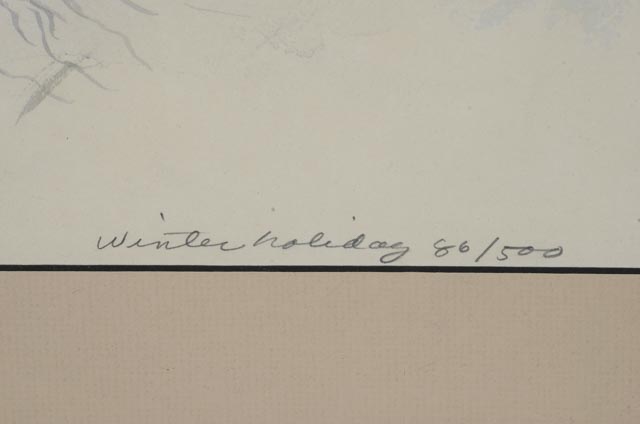 Robert Fabe Signed Limited Edition Print "Winter Holiday"