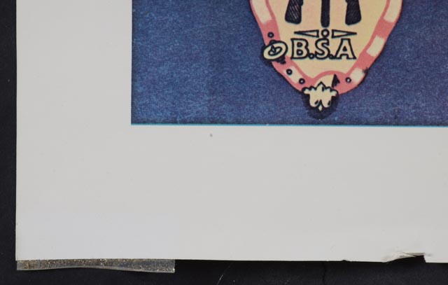 B.S.A. Motor Bicycles Offset Lithograph Poster