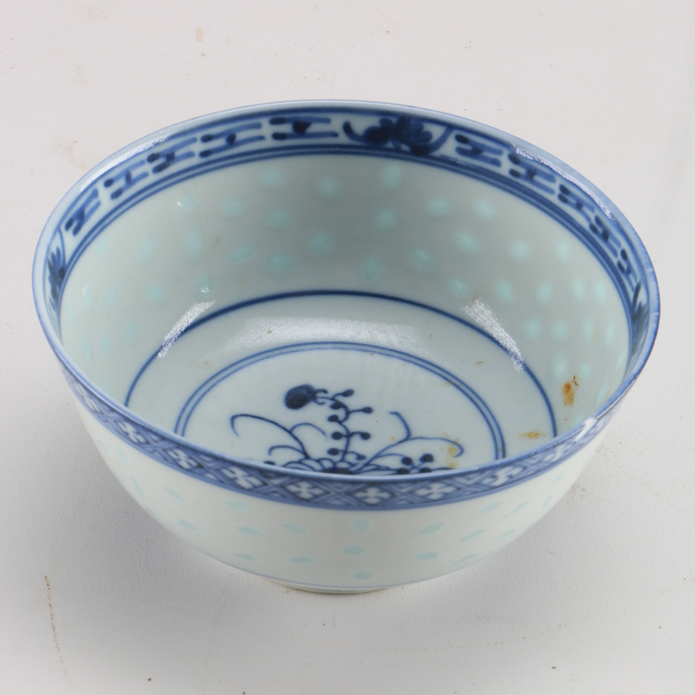Blue and White Chinese Rice Bowl