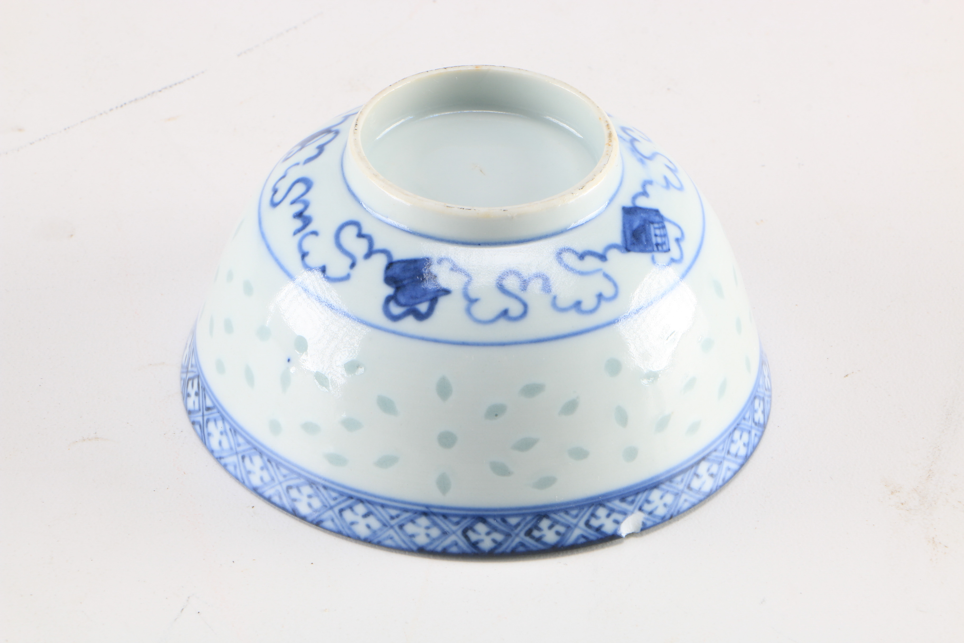 Blue and White Chinese Rice Bowl