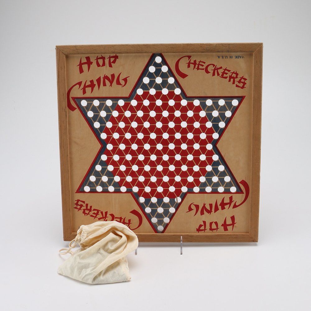 Vintage Chinese Checkers Game Board in Original Box by J Pressman & Co.