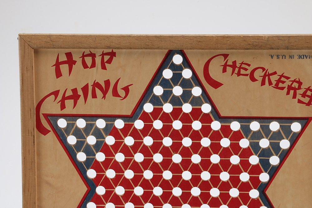 Vintage Chinese Checkers Game Board in Original Box by J Pressman & Co.