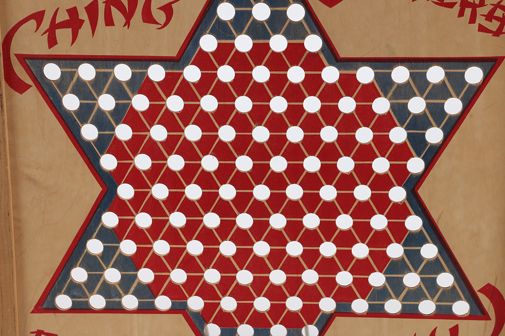 Vintage Chinese Checkers Game Board in Original Box by J Pressman & Co.